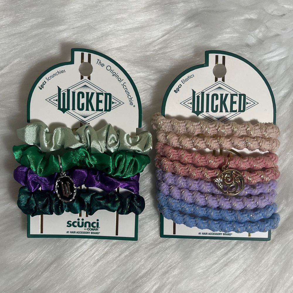 NWT Wicked Scunci Hair Scrunchies Set